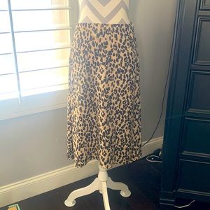 Halogen leopard print midi skirt in size small.